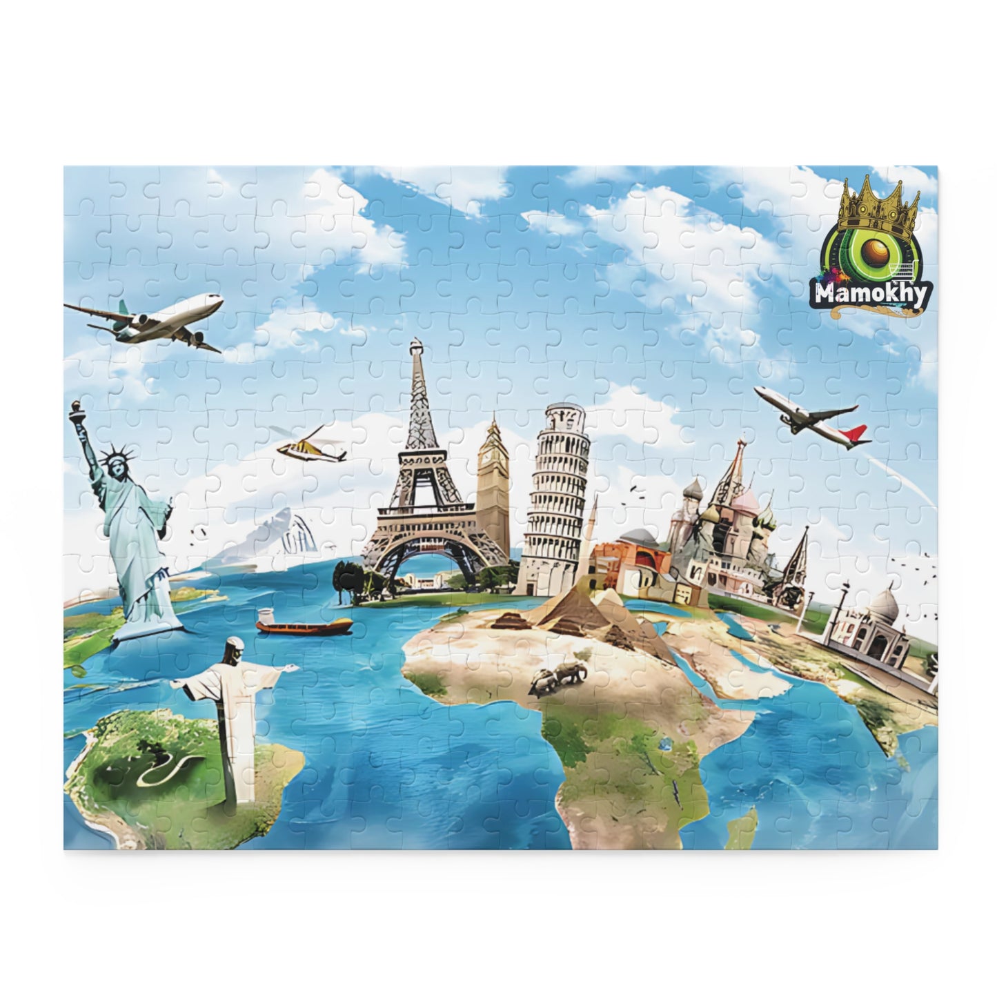 Travel Puzzle – Custom 120, 252, 500-Piece Options with Gift-Ready Packaging 14" × 11" (252 pcs)