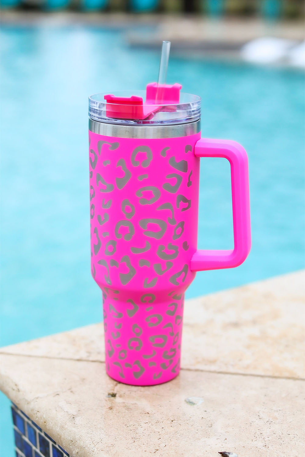 Rose Leopard Spotted 304 Stainless Double Insulated Cup 40oz