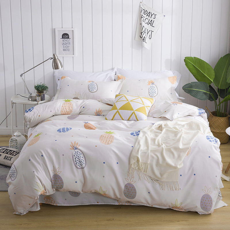 Aloe Cotton dormitory bed sheet Pineapple