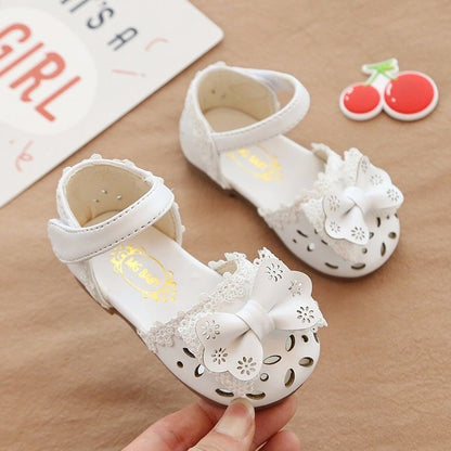 Summer Girls Shoes Baotou Baby Sandals Baby Shoes Soft Bottom Non-slip White