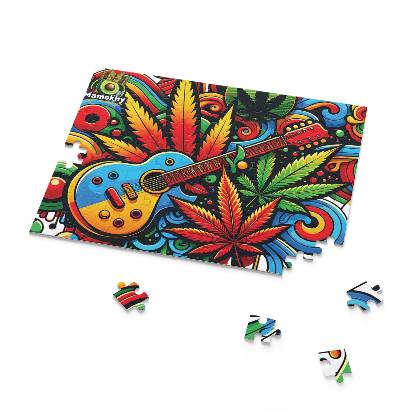 Musical Herb Vibes Puzzle - Custom 120, 252, 500-Piece Options in Gift-Ready Packaging, Jigsaw Puzzle, Relaxing Puzzle, Entertainment Game,