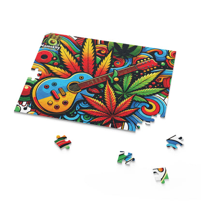 Musical Herb Vibes Puzzle - Custom 120, 252, 500-Piece Options in Gift-Ready Packaging, Jigsaw Puzzle, Relaxing Puzzle, Entertainment Game,