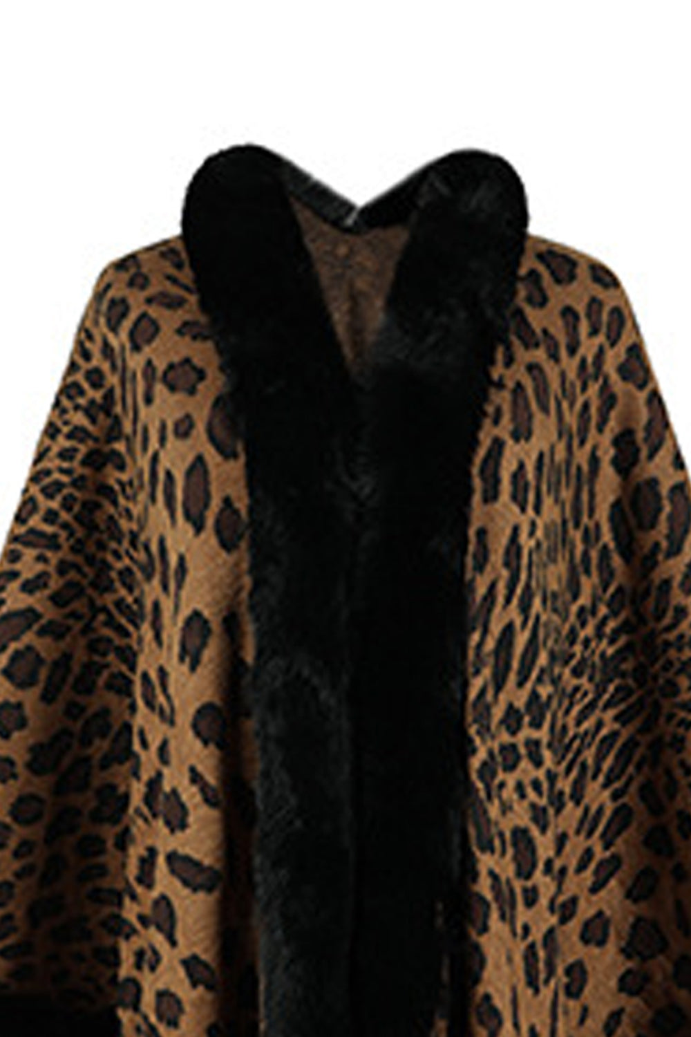 Leopard Open Front Poncho - Thandynie