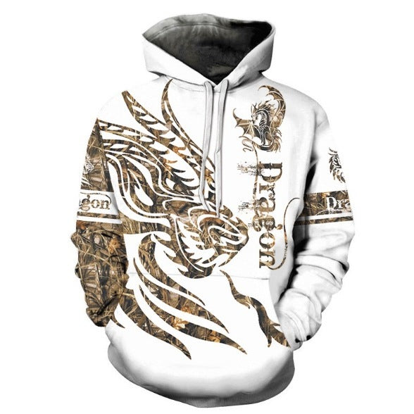 Hoodies For Men Cool Animal Print Street Trend E