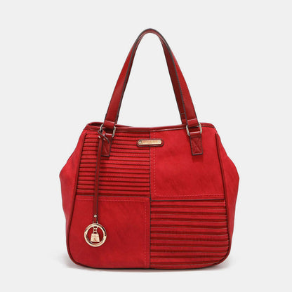 Nicole Lee USA Scallop Stitched Tote Bag Red One Size