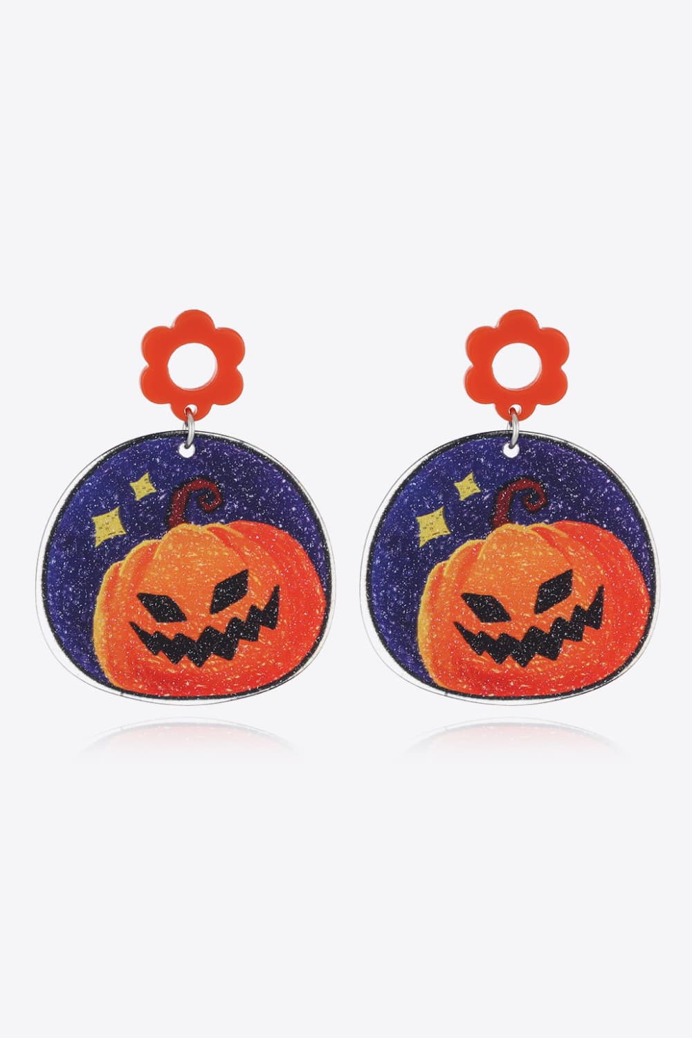 Halloween Theme Earrings Pumpkin One Size