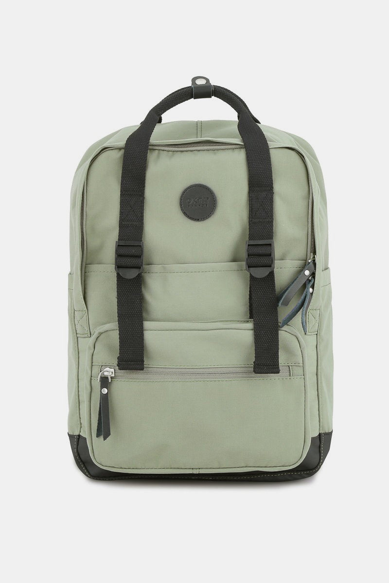 Himawari Waterproof Canvas Backpack Bag with Side Pockets Green One Size