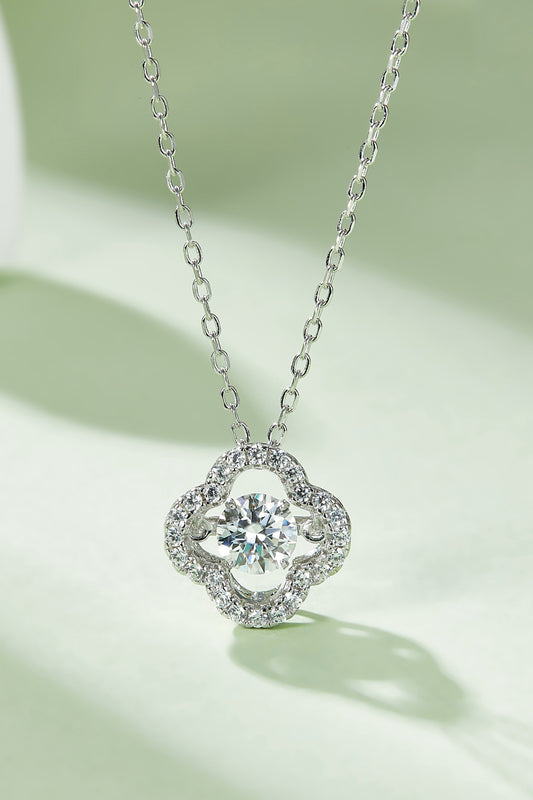 Moissanite Four Leaf Clover Pendant Necklace - Thandynie