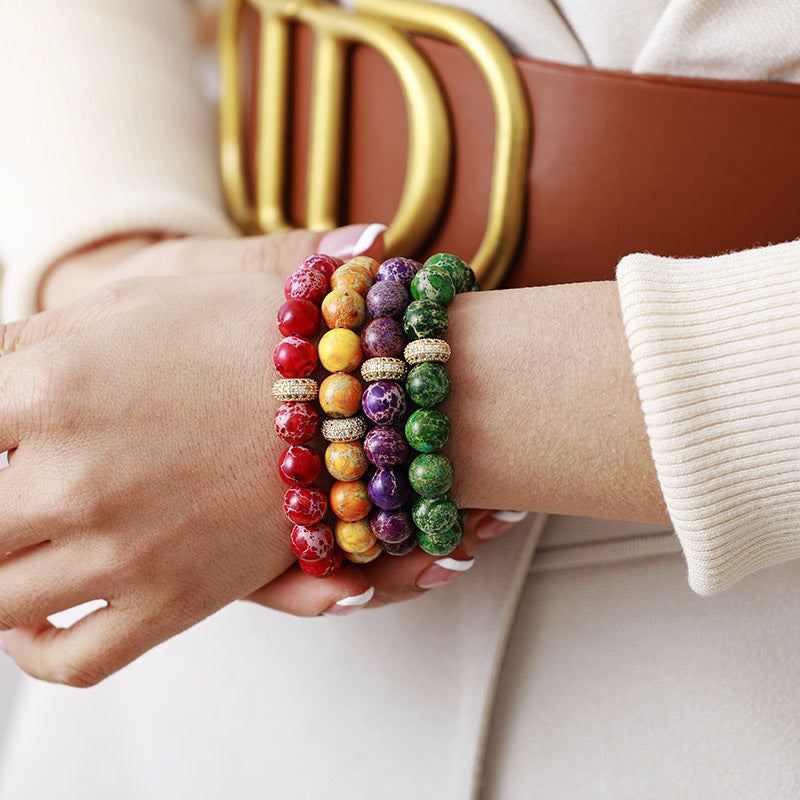 Natural Stone Beaded Bracelet - Thandynie