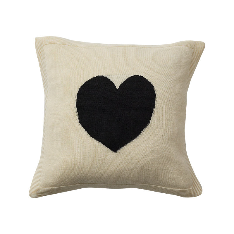 Cute Black And White Nordic Style Living Room Sofa Pillow Cushion With Core White 45x45cm