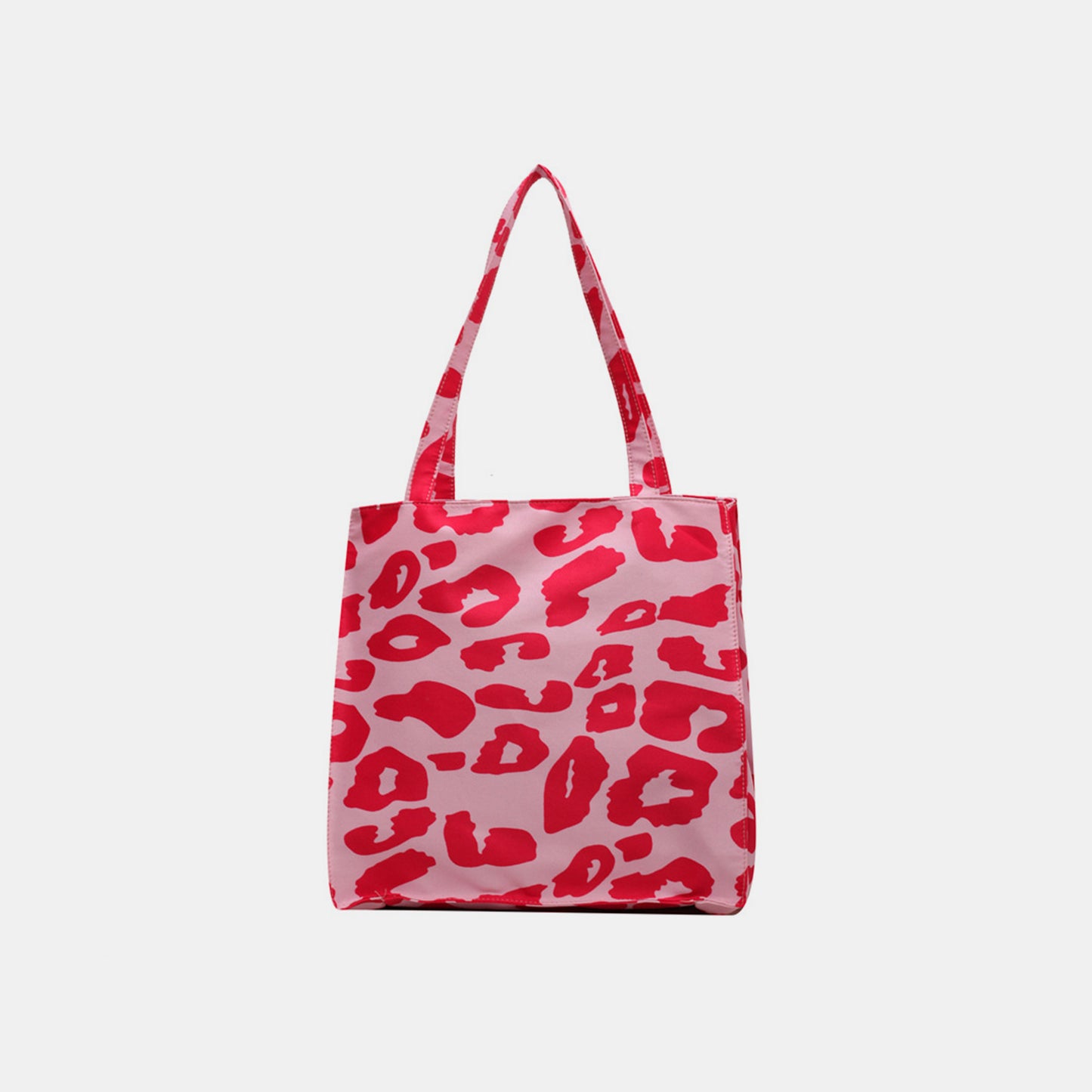 Animal Print Canvas Tote Bag Hot Pink One Size