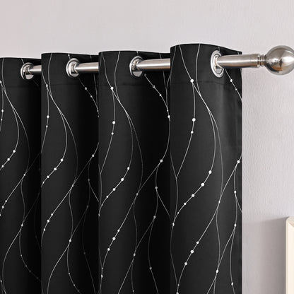 Modern Minimalist Furnishings Decorative Blackout Curtains Black