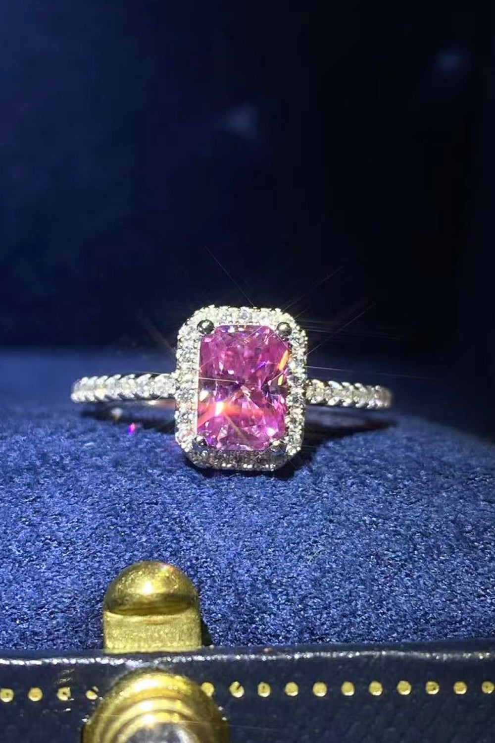 Stuck On You 2 Carat Moissanite Ring Pink