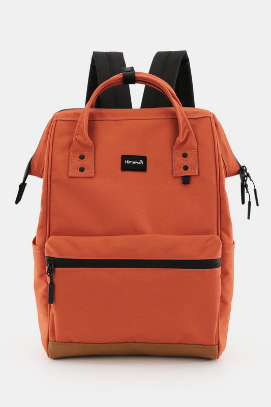 Himawari Waterproof Canvas Travel Backpack Bag with USB Port Orange One Size