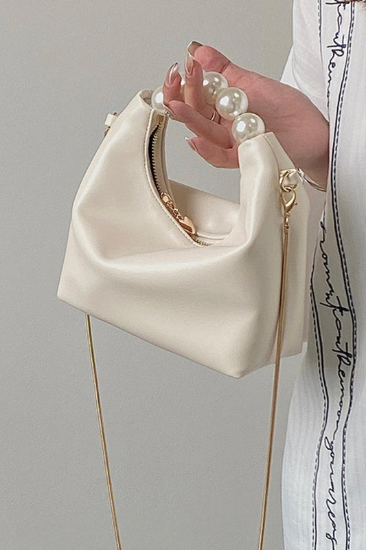 Adored PU Leather Pearl Handbag - Thandynie