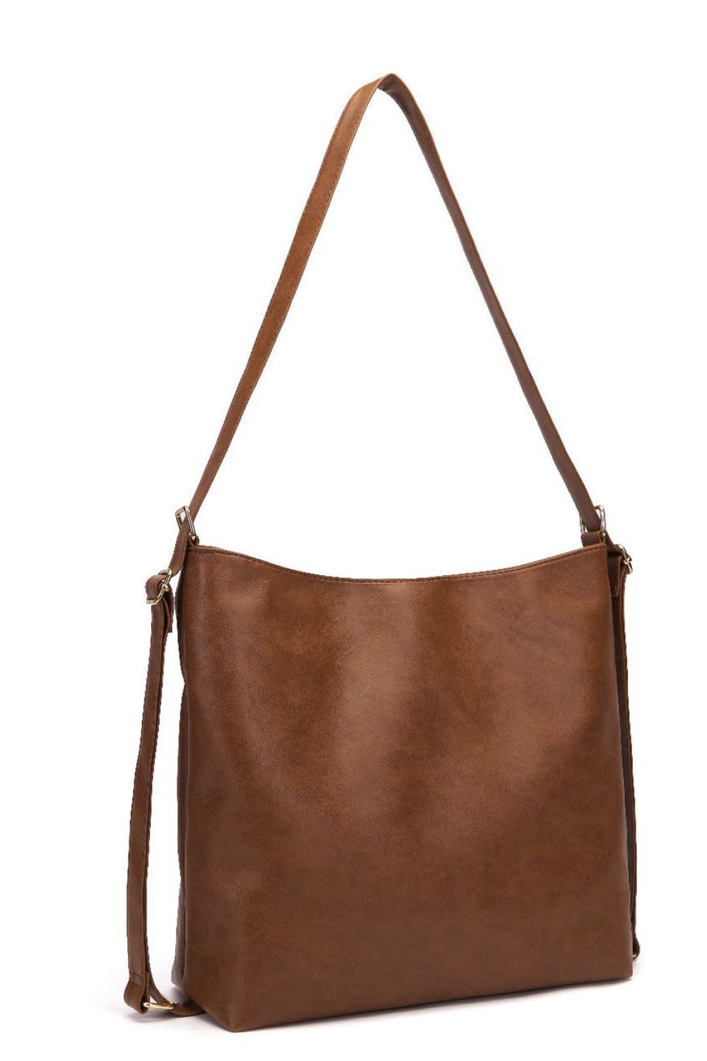 Large PU Leather Crossbody Bag - Thandynie