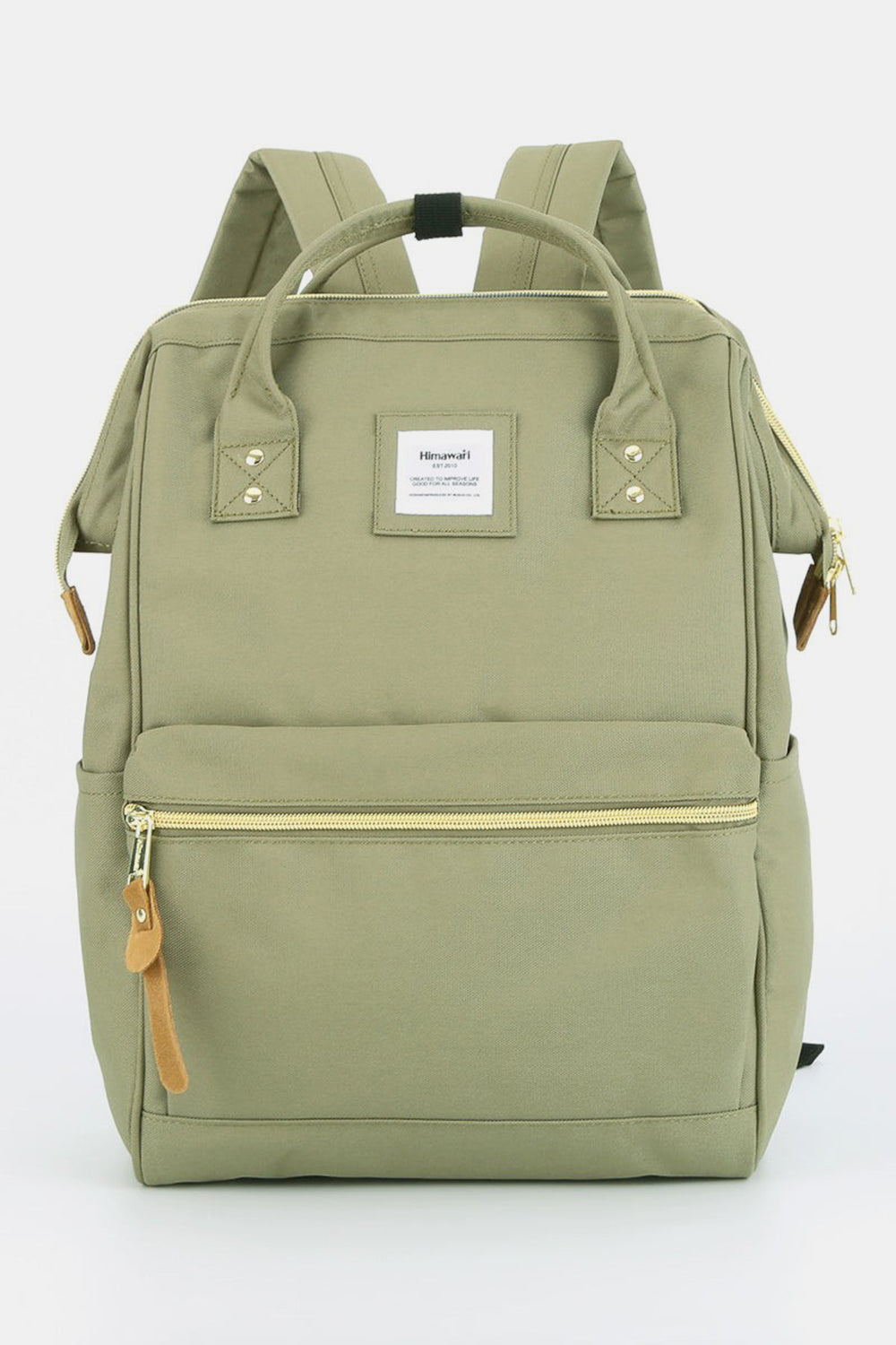 Himawari Waterproof Canvas Backpack Bag with Side Pockets Coach Green One Size