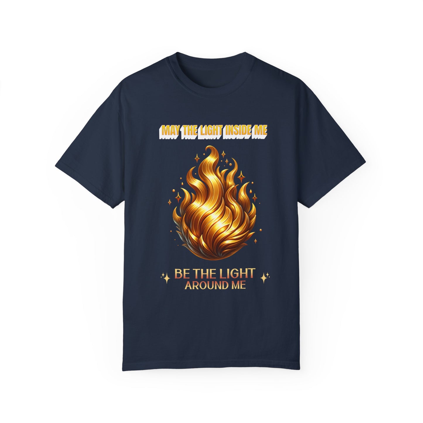 Light Inside Me - Unisex Garment-Dyed T-Shirt – Soft, Comfortable, and Perfect for Personal Expression Navy