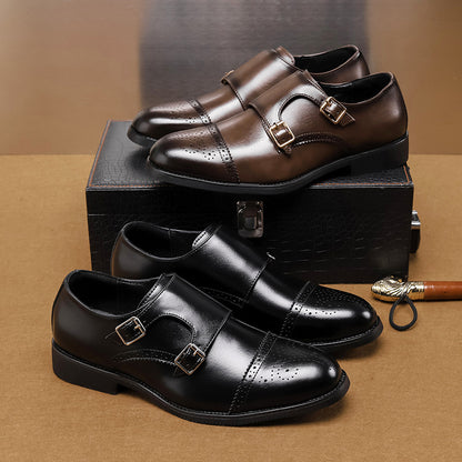 Low-Top Leather Shoes | Fashion British Style Business Formal Wear Casual Men's Shoes