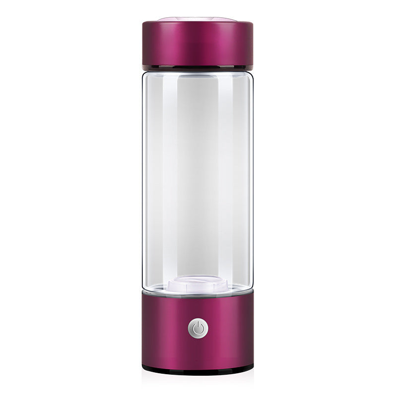 Portable Hydrogen Water Bottle | Electric Hydrogen-Rich Water Generator | Rechargeable Antioxidant Technology Rose Red 401 500ml