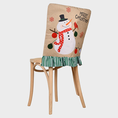 MERRY CHRISTMAS Chair Cover Dark Green One Size