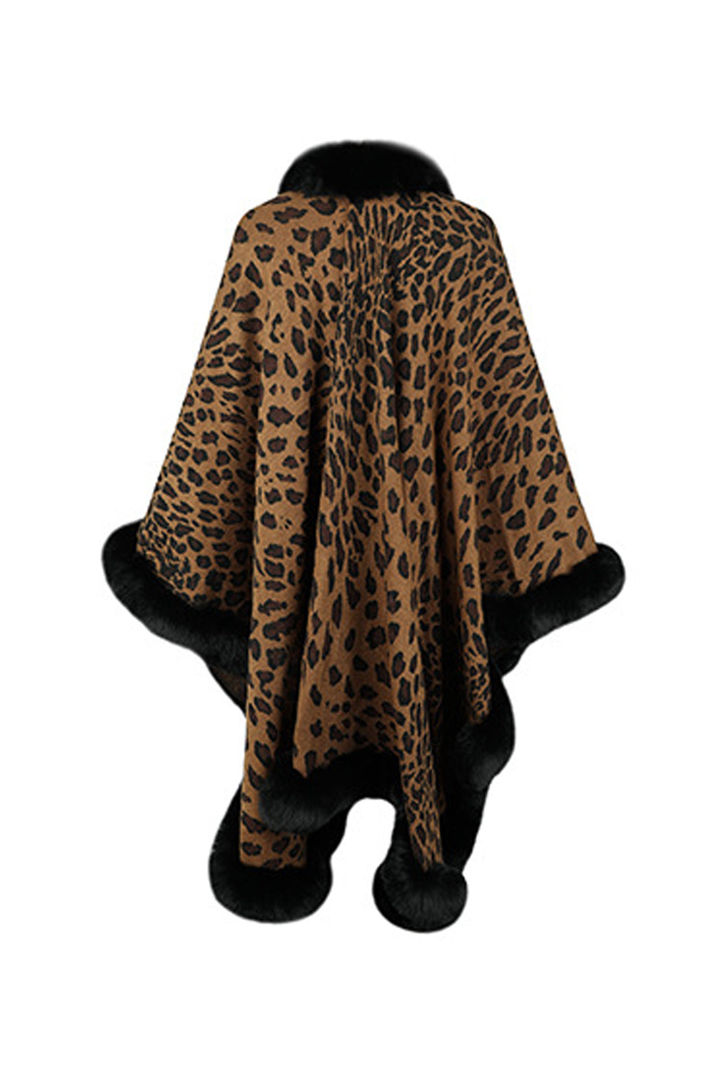 Leopard Open Front Poncho - Thandynie