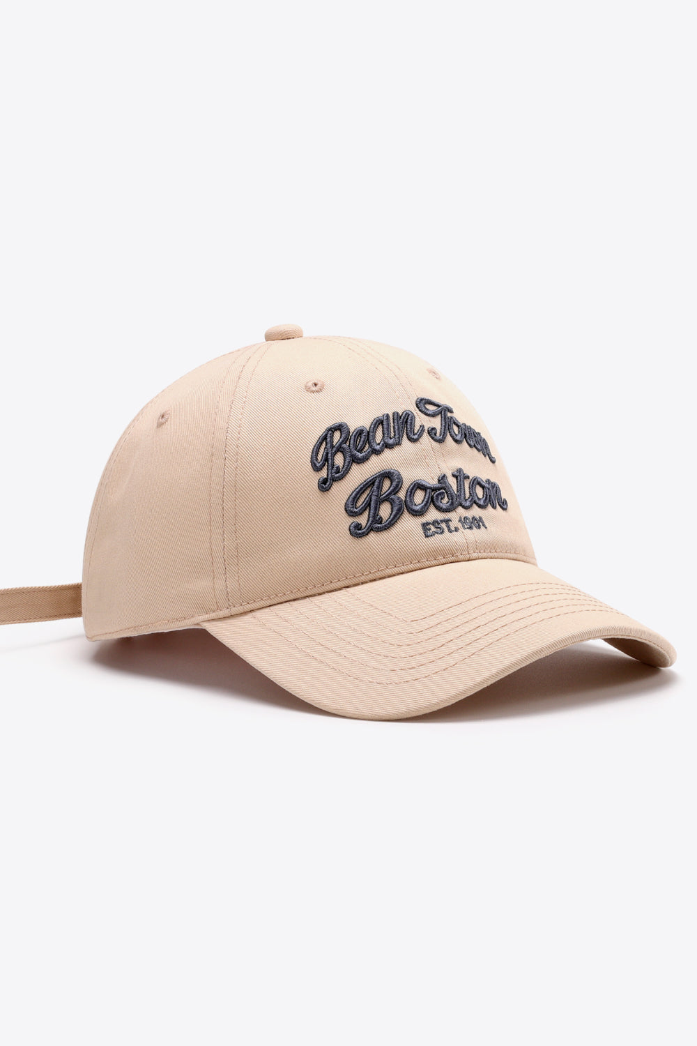 Embroidered Graphic Adjustable Baseball Cap Tan One Size