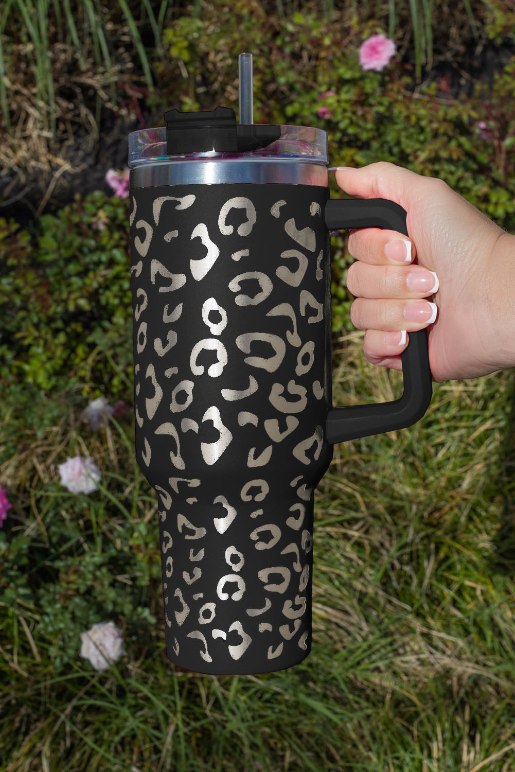 Black Leopard Spotted 304 Stainless Double Insulated Cup 40oz