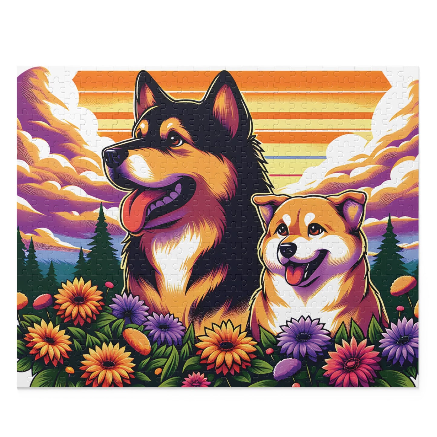 Furry Friends Art Puzzle – High-Quality Custom Puzzles in 120, 252, 500 Pieces with Gift-Ready Box 20" × 16" (500 pcs)