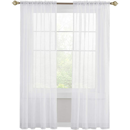 Modern Simple Thickened Solid Thin Window Gauze White