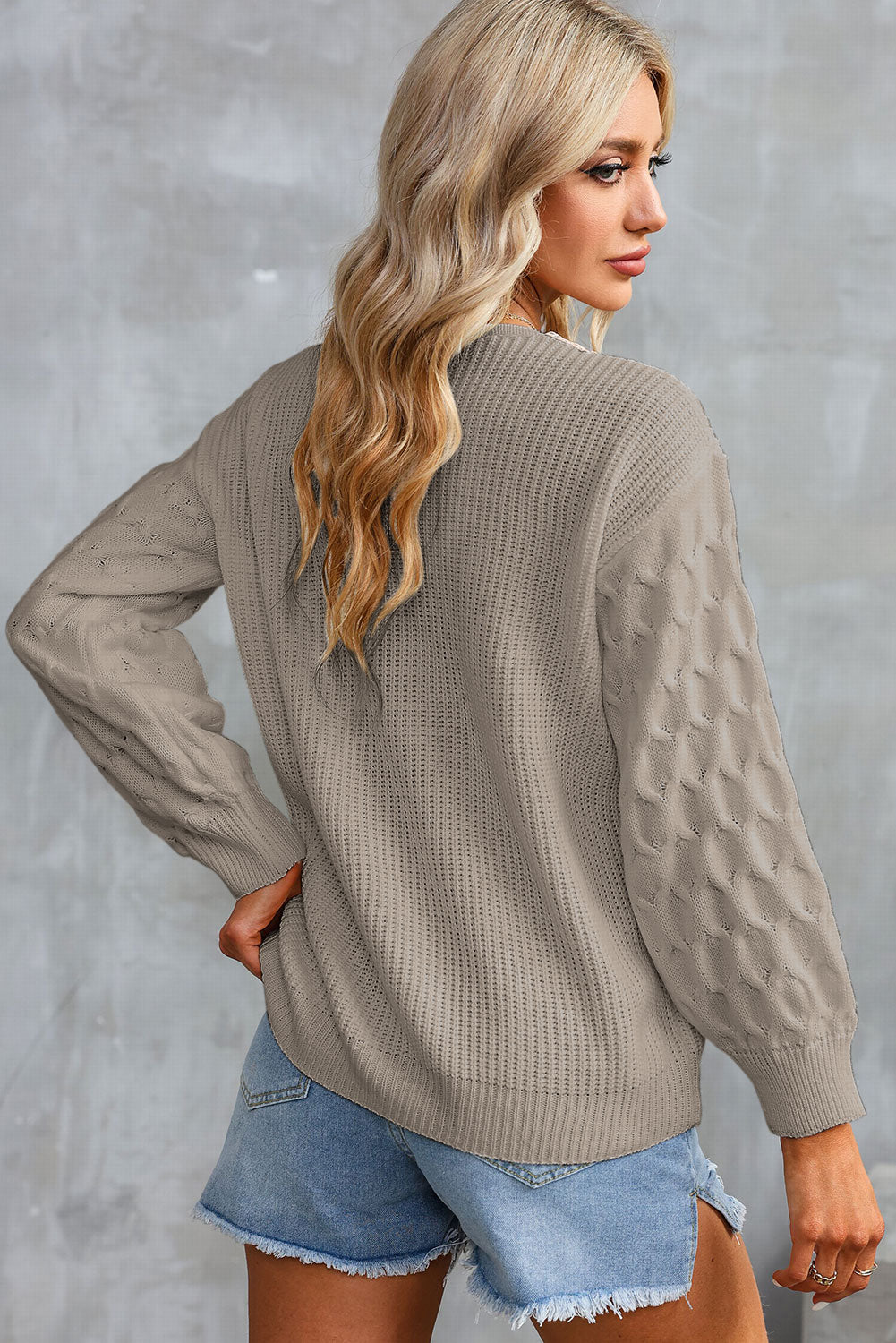 Contrast V-Neck Sweater