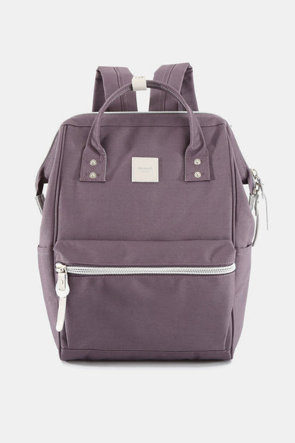 Himawari Water Resistant Canvas Backpack Bag with Side Pockets Purple One Size