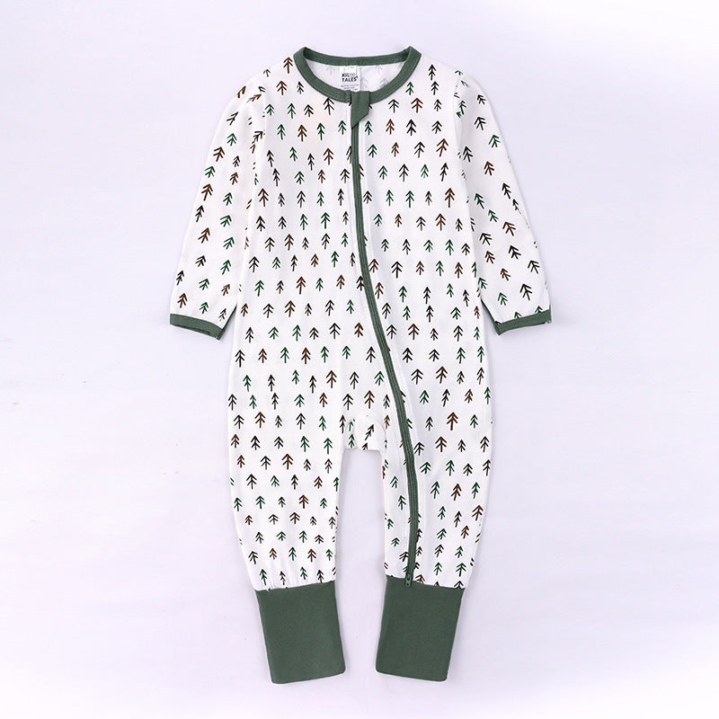 Spring And Autumn Long Sleeve Cotton Baby Jumpsuit Male And Female Baby Home Romper