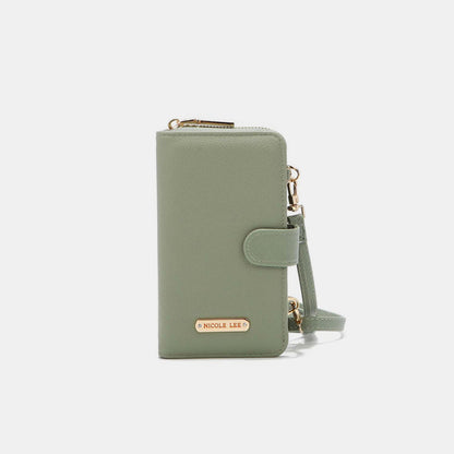 Nicole Lee USA 2 Piece Phone Case Crossbody Wallet Sage One Size