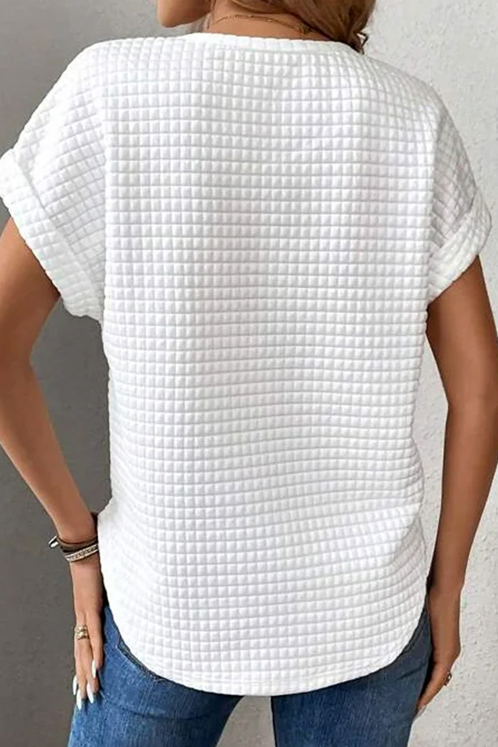 Round Neck Short Sleeve T-Shirt - Thandynie
