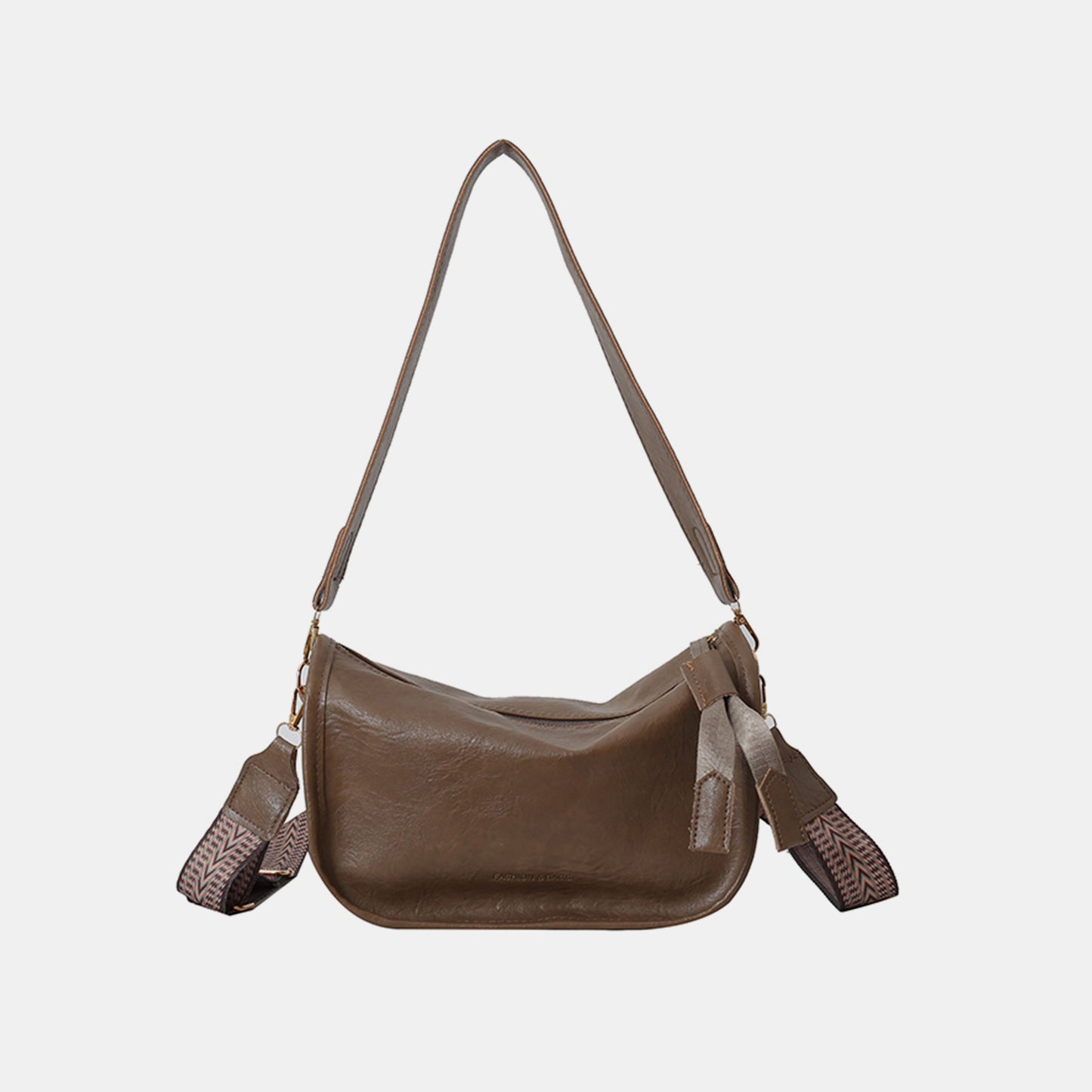 PU Leather Double Strap Shoulder Bag - Thandynie