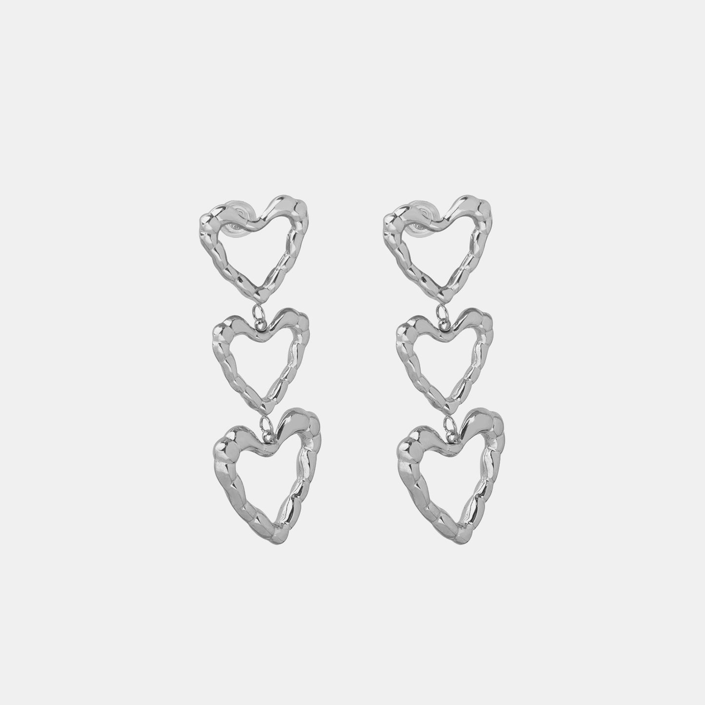 Titanium Steel Heart Earrings - Thandynie