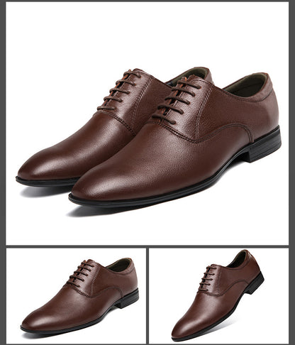 Men's Pointed Business Casual Leather Shoes