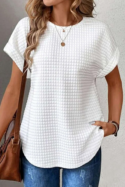 Round Neck Short Sleeve T-Shirt White