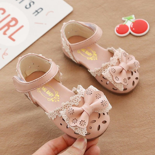 Summer Girls Shoes Baotou Baby Sandals Baby Shoes Soft Bottom Non-slip Pink