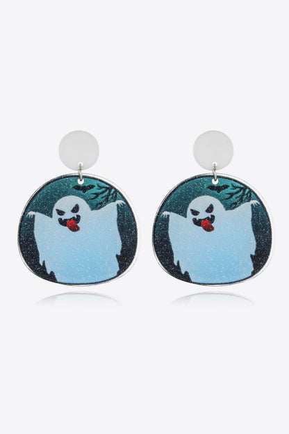 Halloween Theme Earrings Big Ghost One Size