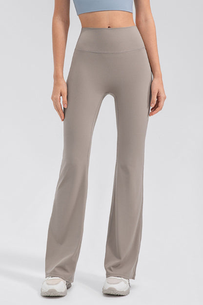 High Waist Straight Active Pants Tan