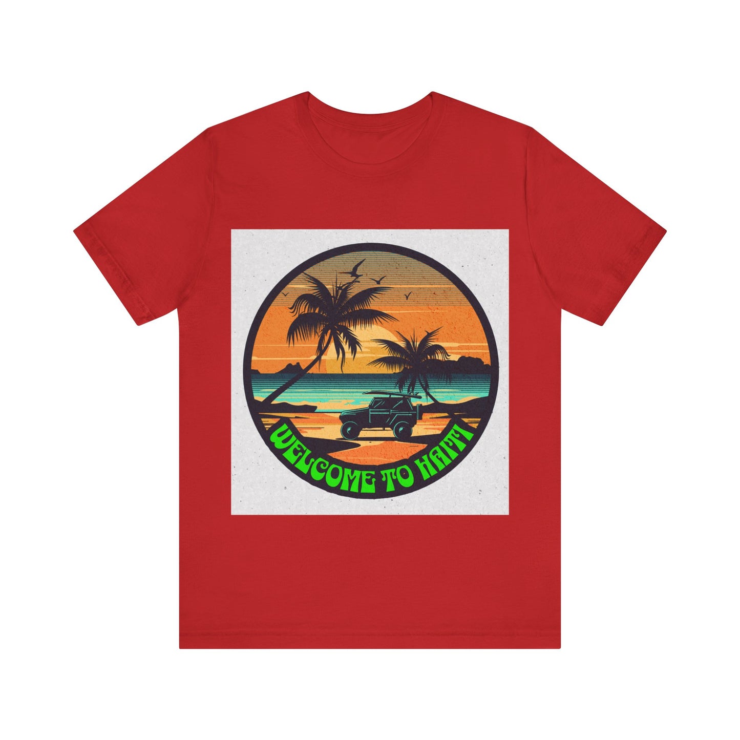 Welcome to Haiti - Unisex Jersey Short Sleeve Tee Red