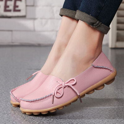 Side Tie Flat Slip-Ons Blush Pink