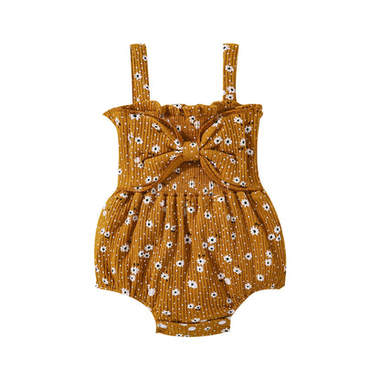 Summer Baby Rompers Sleeveless Jumpsuit Caramel