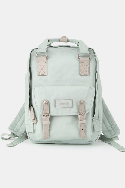 Himawari Contrast Water and Scratch-Resistant Nylon Backpack Bag Mint One Size