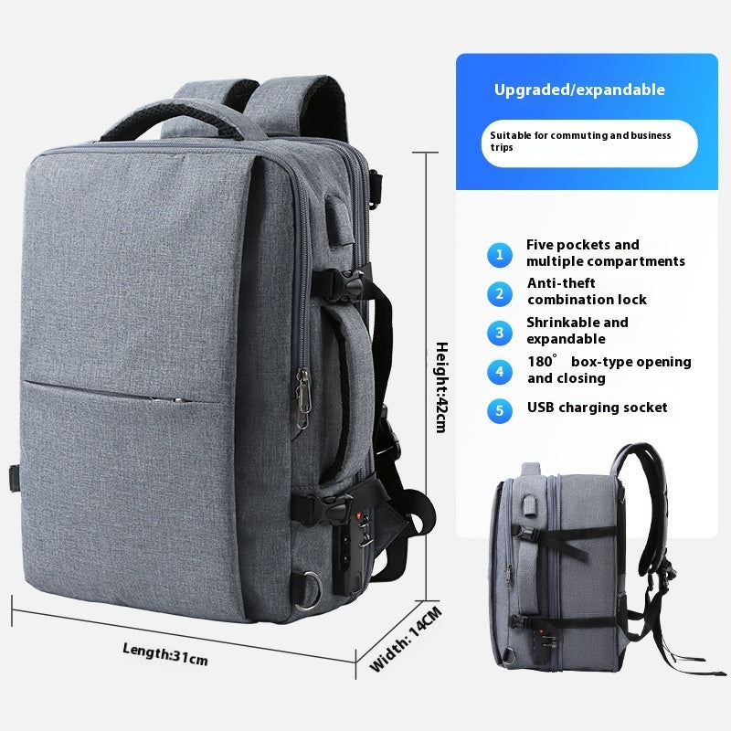 Multi-functional Backpack Men's Backpack Large Capacity Gray As Shown In The Figure