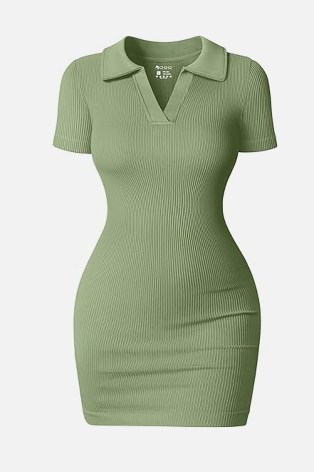Johnny Collar Short Sleeve Active Dress Matcha Green