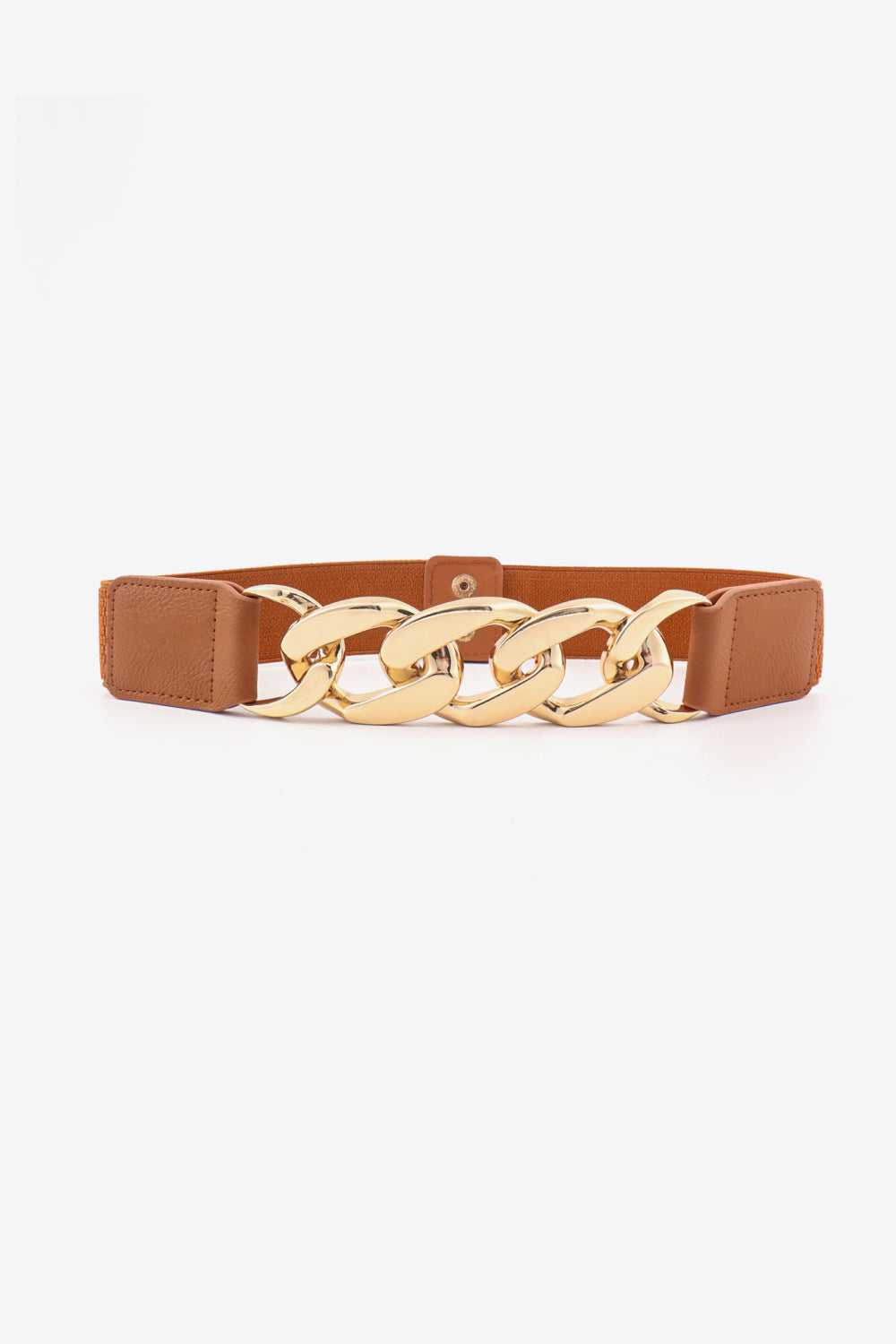 Chain Detail Elastic Belt Ochre Gold One Size