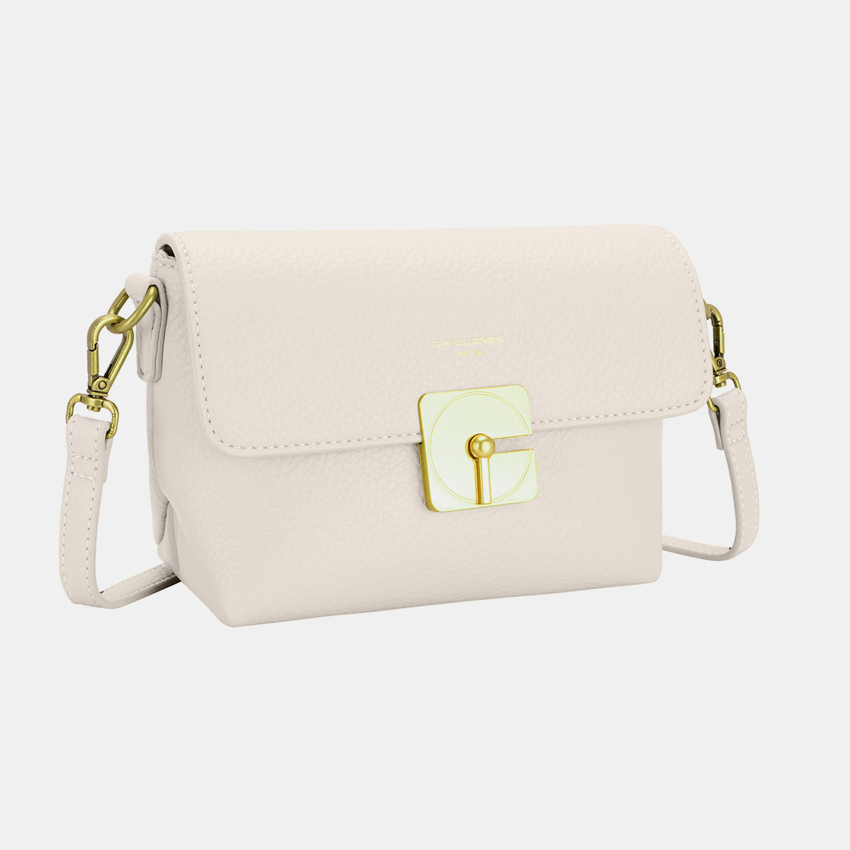 David Jones PU Leather Crossbody Bag Ivory One Size